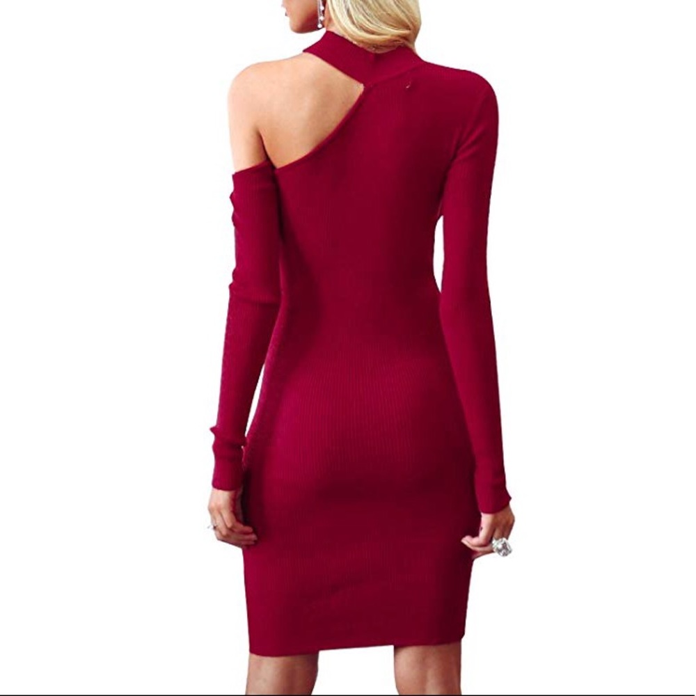 One shoulder sweater dress - Picture 3 of 3